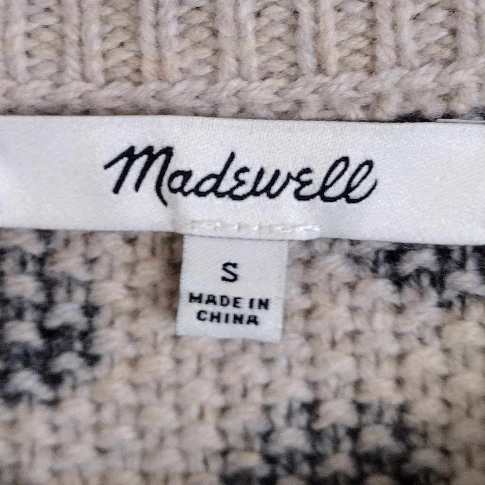 Madewell Cream and Black Polka Dot Sweater - Picture 5 of 9